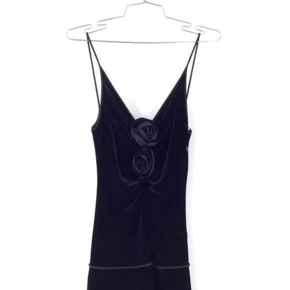 NWT Armani Collezioni Velvet Jersey Black Maxi Dress Sz. 42 - Picture 3 of 8